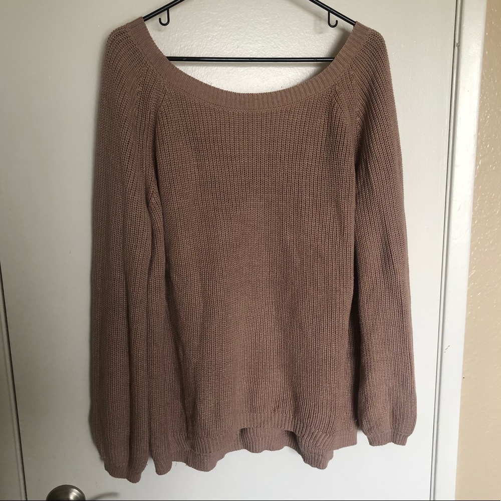 Off the shoulder knit
